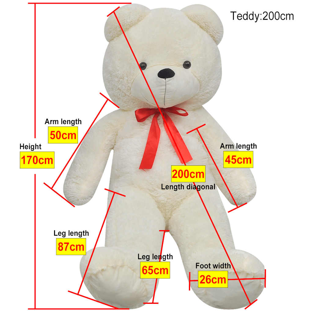Fehér plüssmackó 170 cm 5