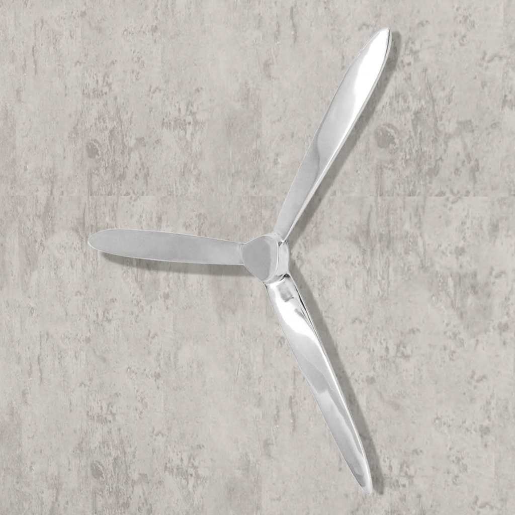 Falra rögzíthető propeller dekoráció alumínium ezüst 70 cm 2