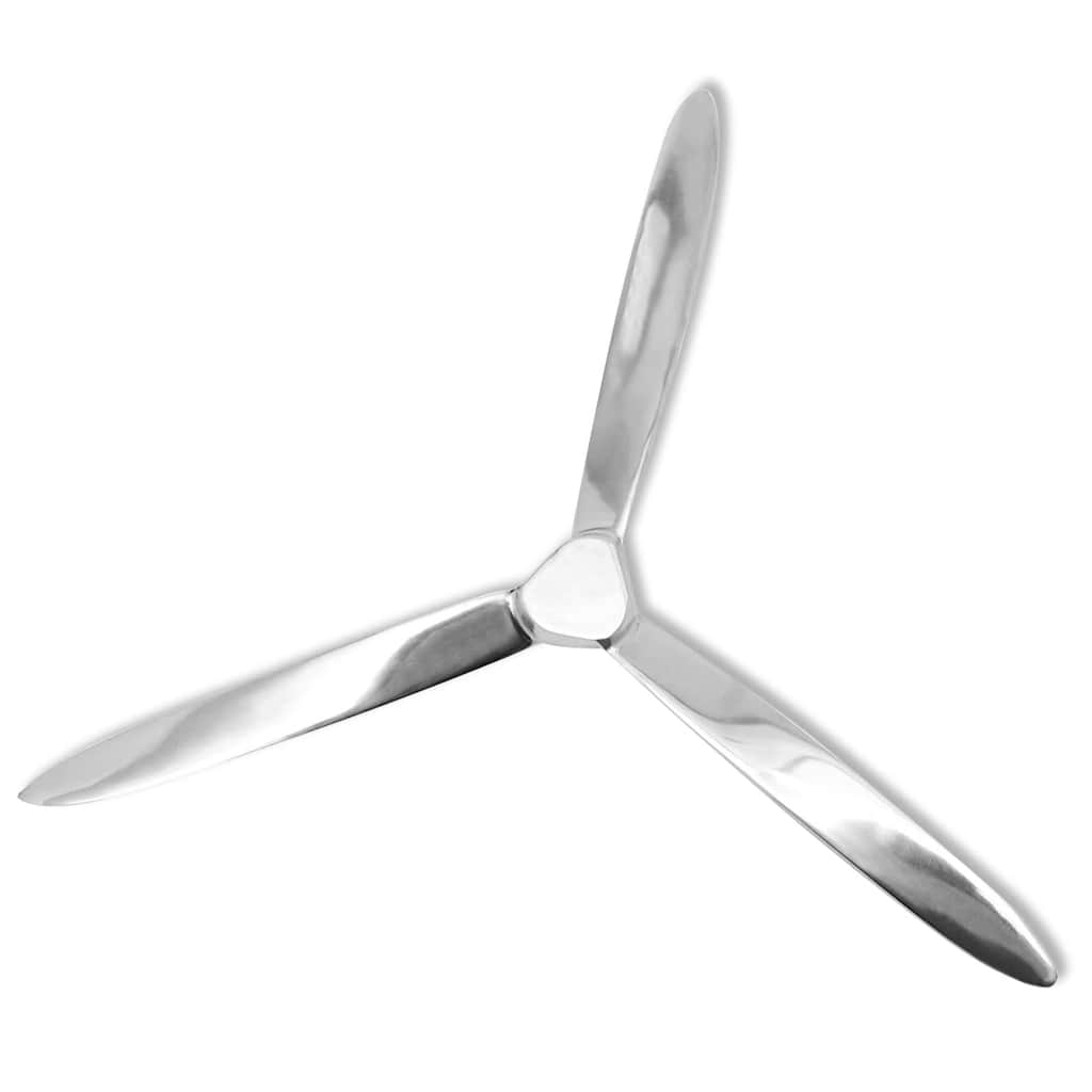 Falra rögzíthető propeller dekoráció alumínium ezüst 70 cm 3