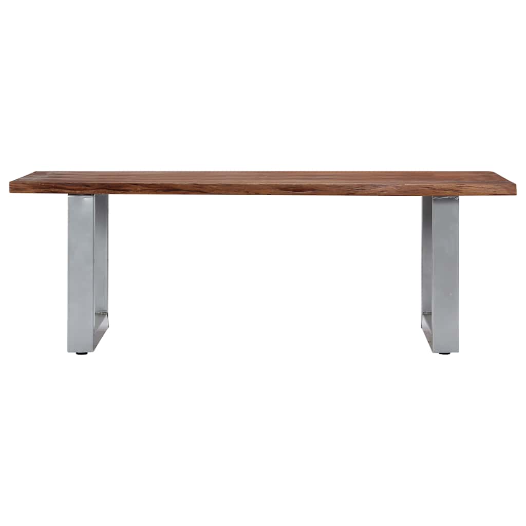 Tömör akácfa dohányzóasztal természetes szélekkel 115x60x40 cm 2