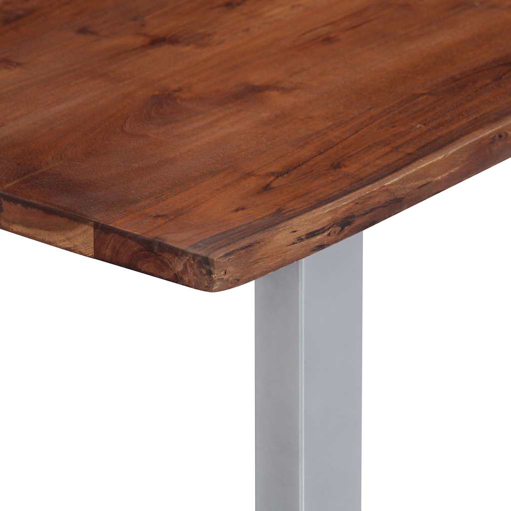 Tömör akácfa dohányzóasztal természetes szélekkel 115x60x40 cm 3