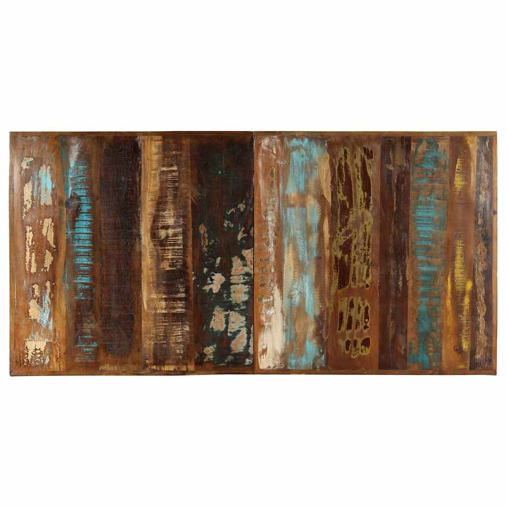 Tömör újrahasznosított fa étkezőasztal 160 x 80 x 75 cm 4