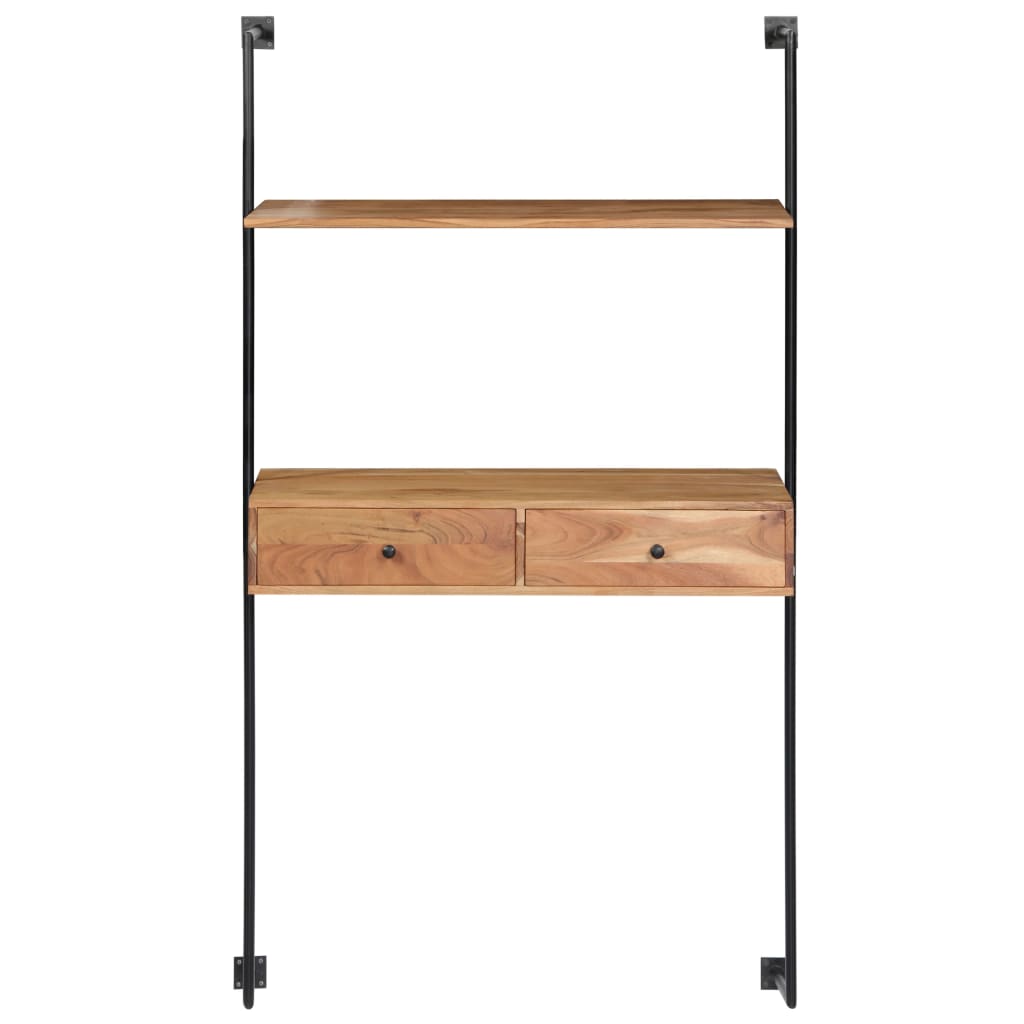 Tömör akácfa fali pult 90 x 40 x 170 cm 2
