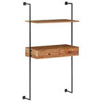 Tömör akácfa fali pult 90 x 40 x 170 cm 11