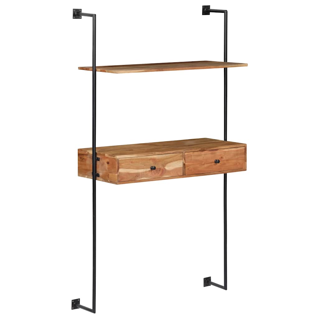 Tömör akácfa fali pult 90 x 40 x 170 cm 10