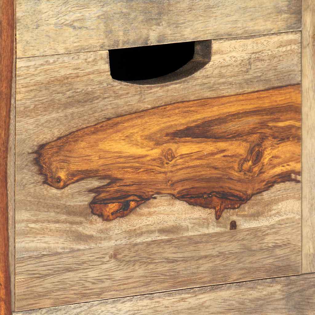 Szürke tömör akácfából tálalószekrény 100x30x50 cm 6