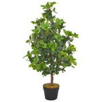 Zöld, cserepes műbabérfa 90 cm