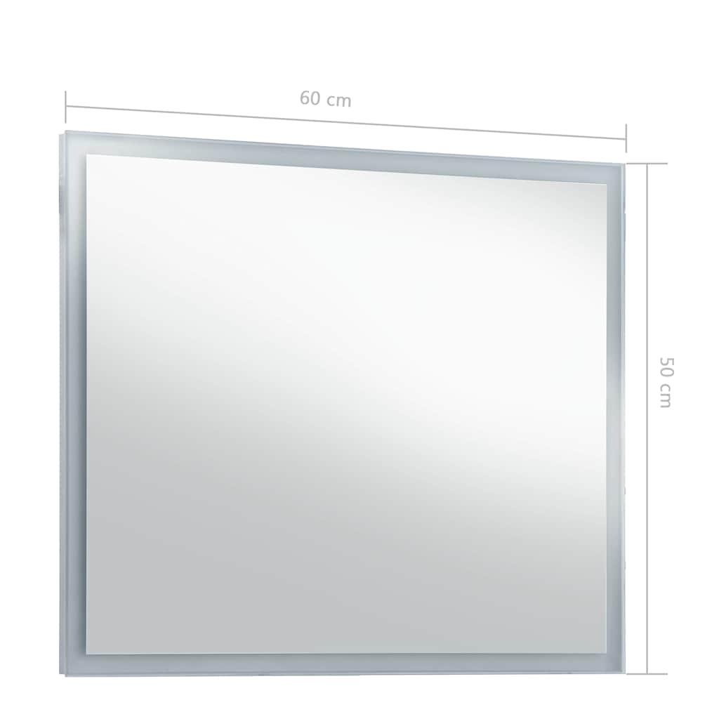 LED-es fürdőszobai falitükör 60 x 50 cm 8