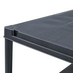 Fekete műanyag tároló polc 125 kg 60 x 30 x 180 cm 5