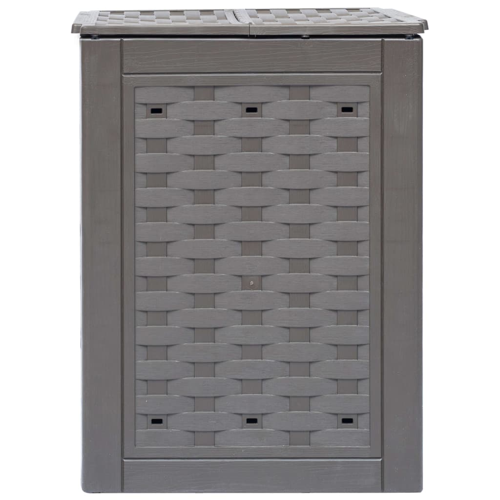 Barna műanyag rattan kerti komposztáló 60 x 60 x 83 cm 300 L 3