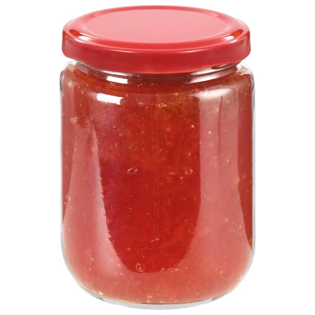 96 db 230 ml-es befőttesüveg piros tetővel 3