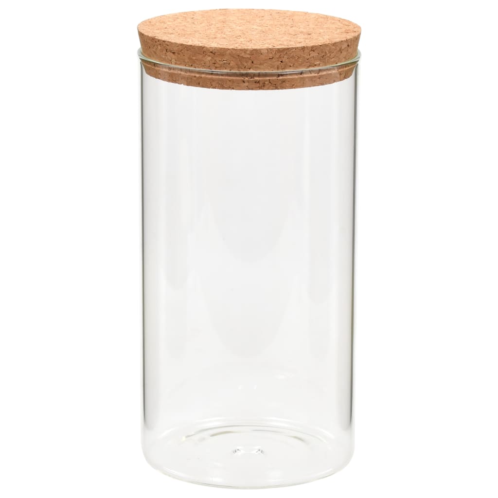 6 db üvegedény parafa fedéllel 1400 ml 3