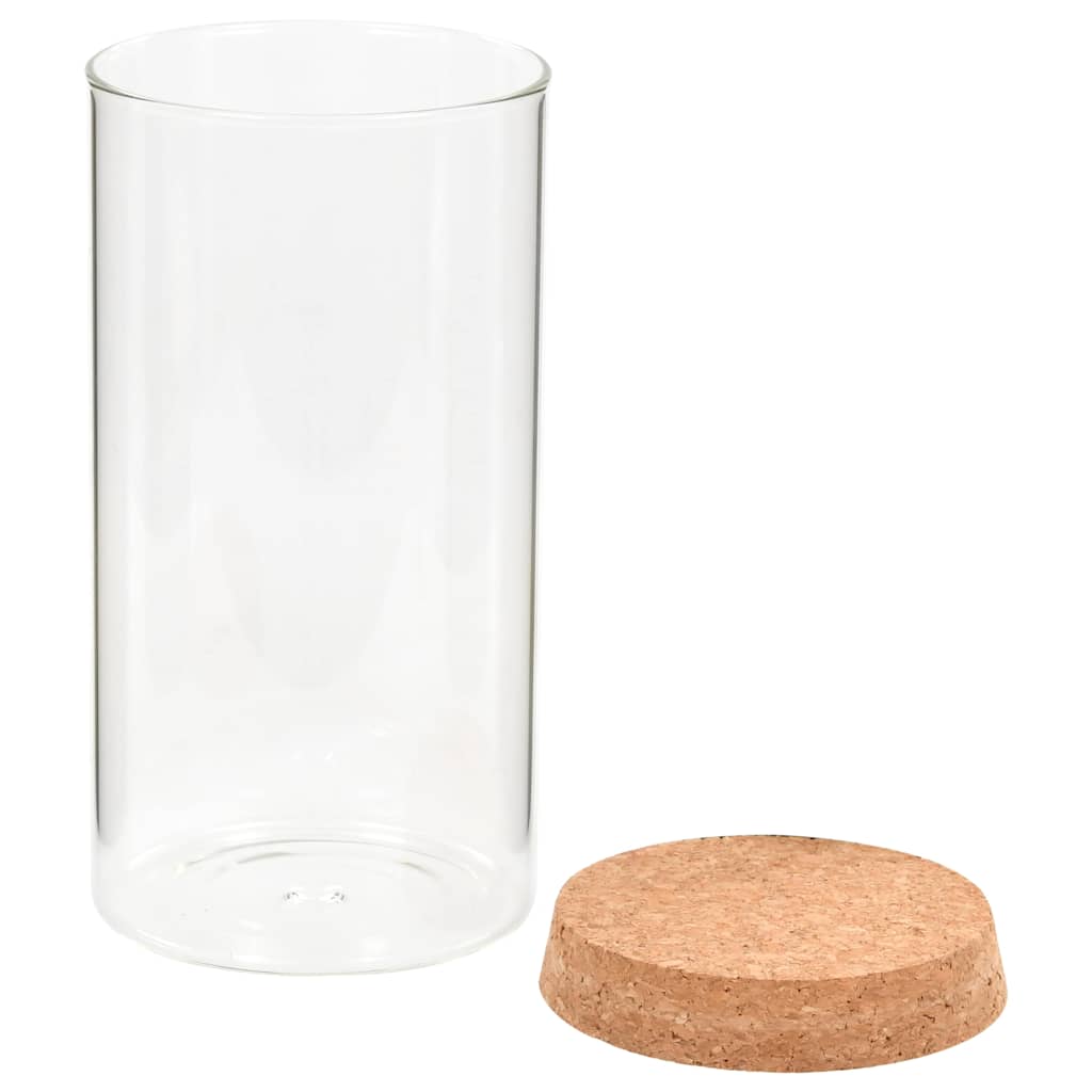 6 db üvegedény parafa fedéllel 1400 ml 4