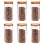 6 db üvegedény parafa fedéllel 1400 ml