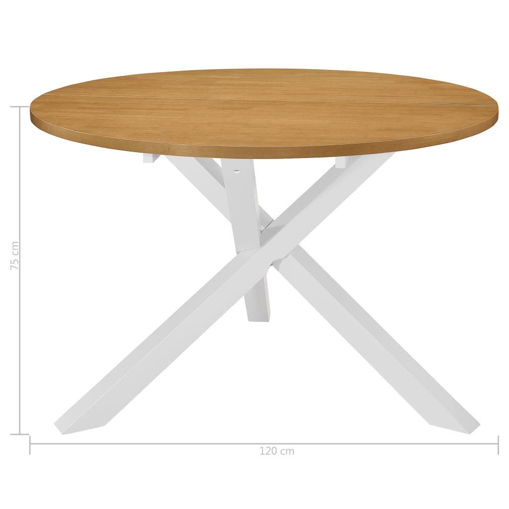 Fehér MDF étkezőasztal 120 x 75 cm 4
