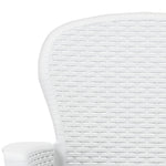 7 részes fehér rattan hatású műanyag kültéri étkezőgarnitúra 5