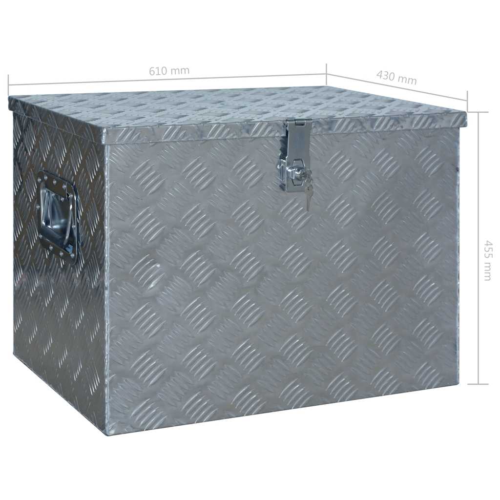 Ezüstszínű alumíniumdoboz 610 x 430 x 455 mm 8