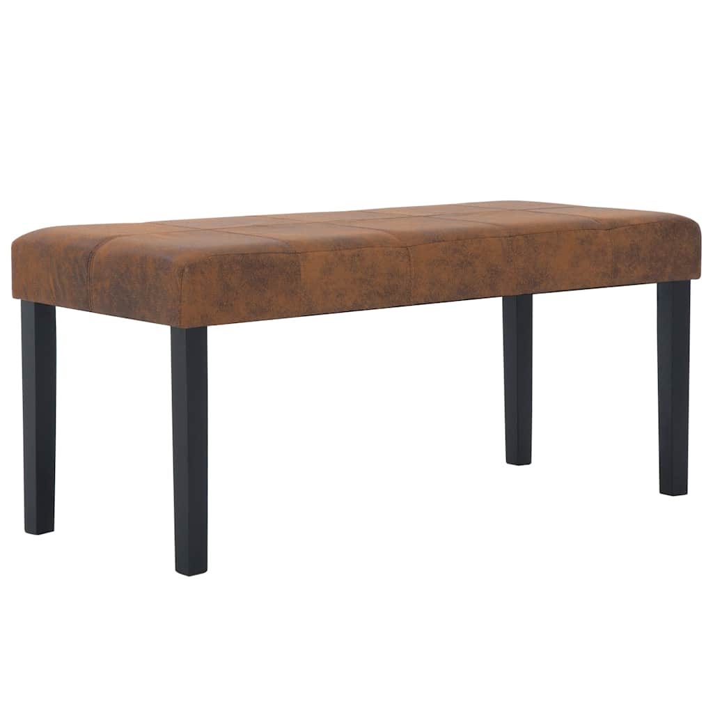 Barna művelúr pad 106 cm 2