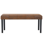 Barna művelúr pad 106 cm 3