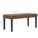 Barna művelúr pad 106 cm 7