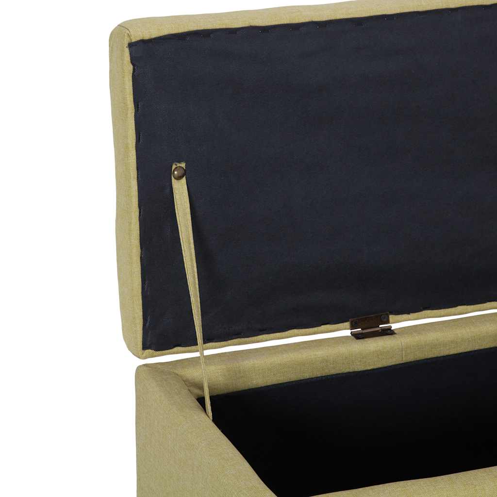 Zöld poliészter pad tárolórekesszel 116 cm 6