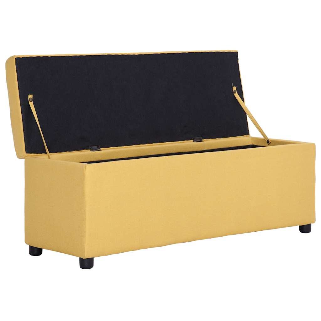 Sárga poliészter pad tárolórekesszel 116 cm 5