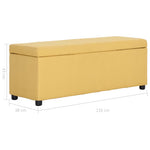 Sárga poliészter pad tárolórekesszel 116 cm 8
