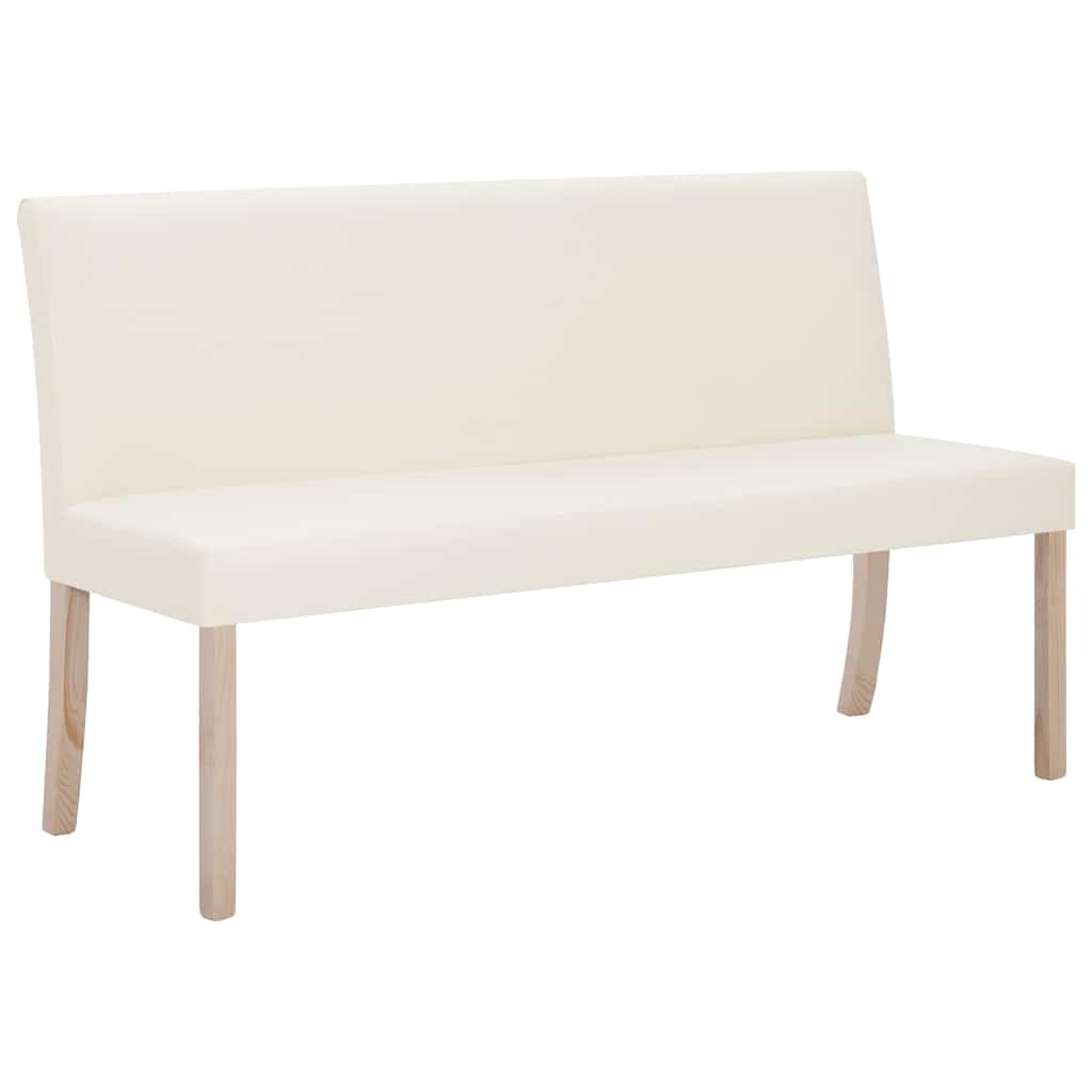Krémszínű műbőr pad 139,5 cm 2