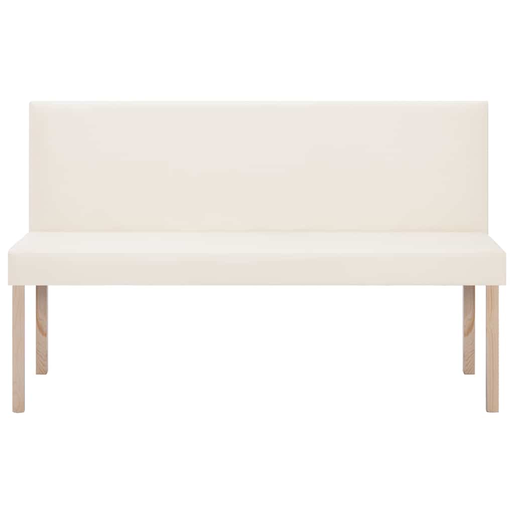 Krémszínű műbőr pad 139,5 cm 3