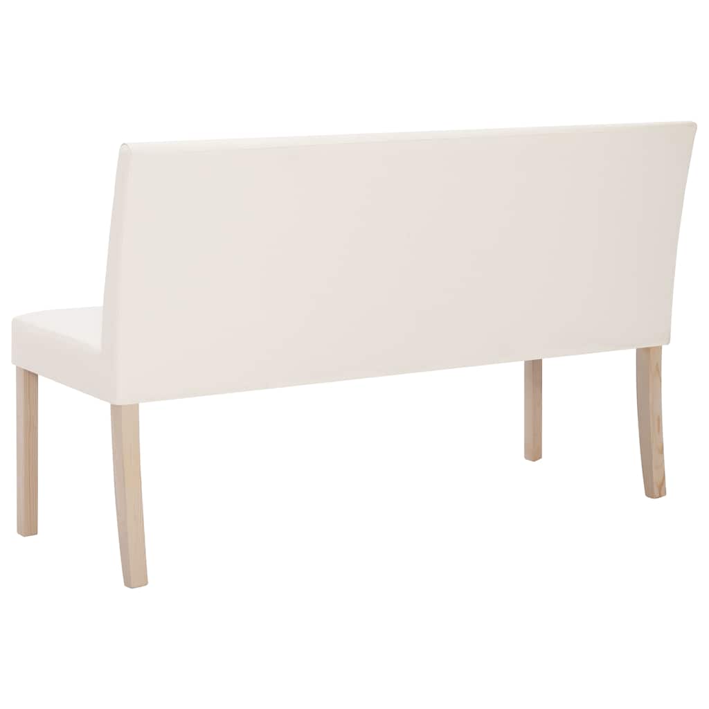 Krémszínű műbőr pad 139,5 cm 4