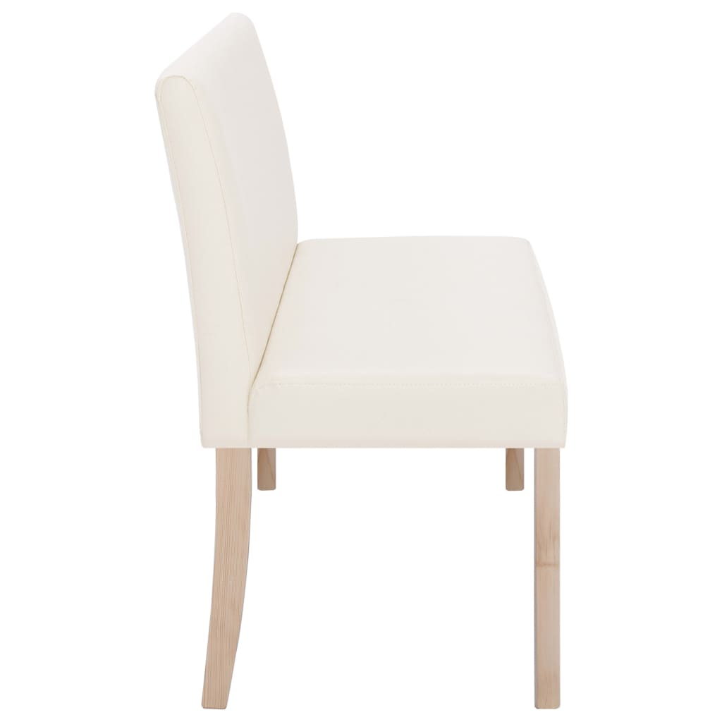 Krémszínű műbőr pad 139,5 cm 5