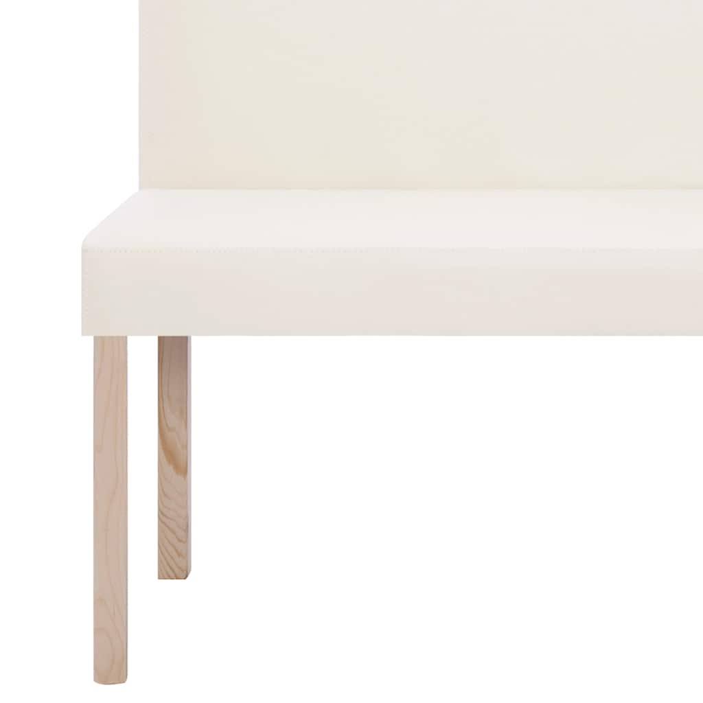 Krémszínű műbőr pad 139,5 cm 6