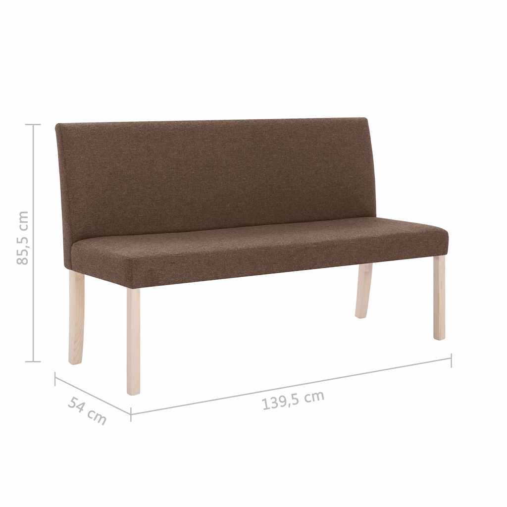 Barna poliészter pad 139,5 cm 8
