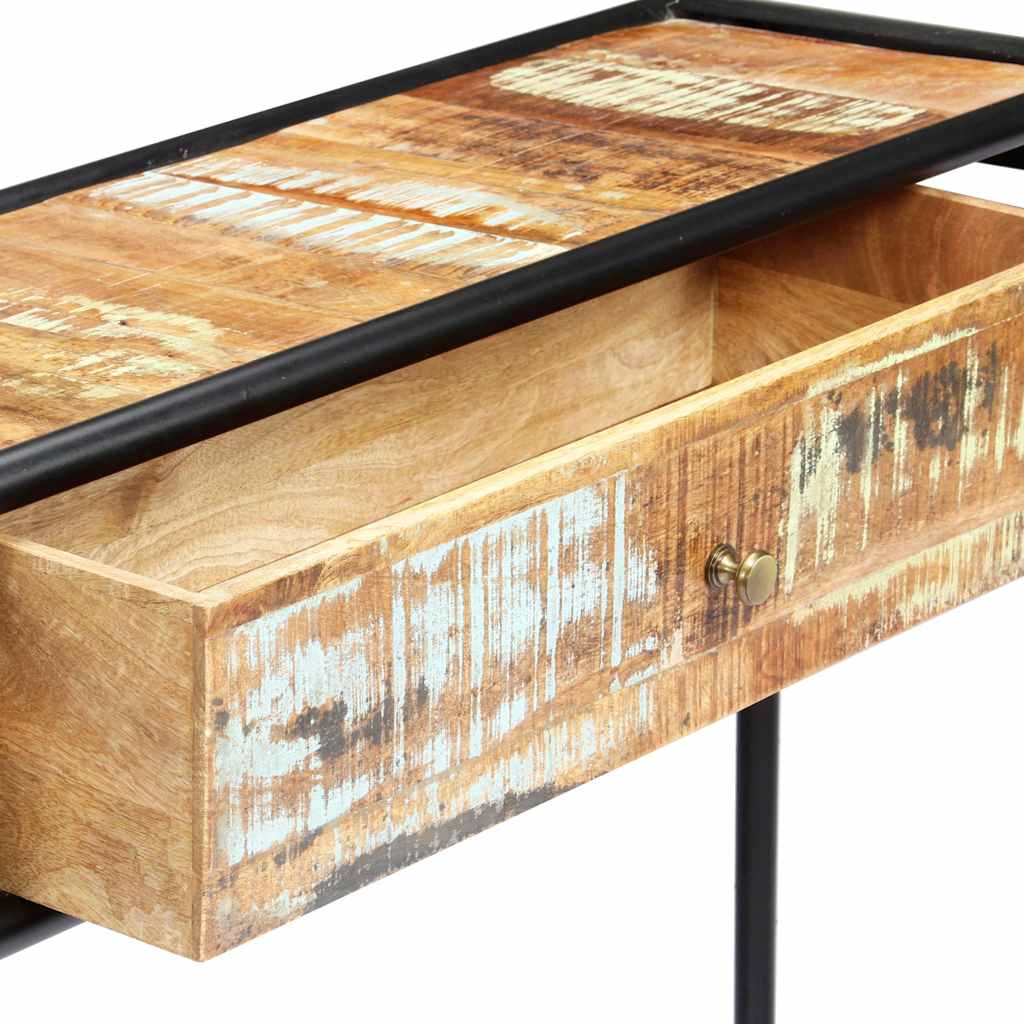 Tömör újrahasznosított fa tálalóasztal 118 x 30 x 75 cm 7