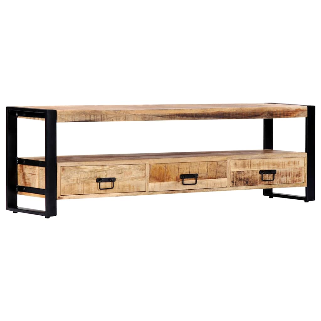 Tömör mangófa TV-szekrény 150 x 30 x 45 cm 8