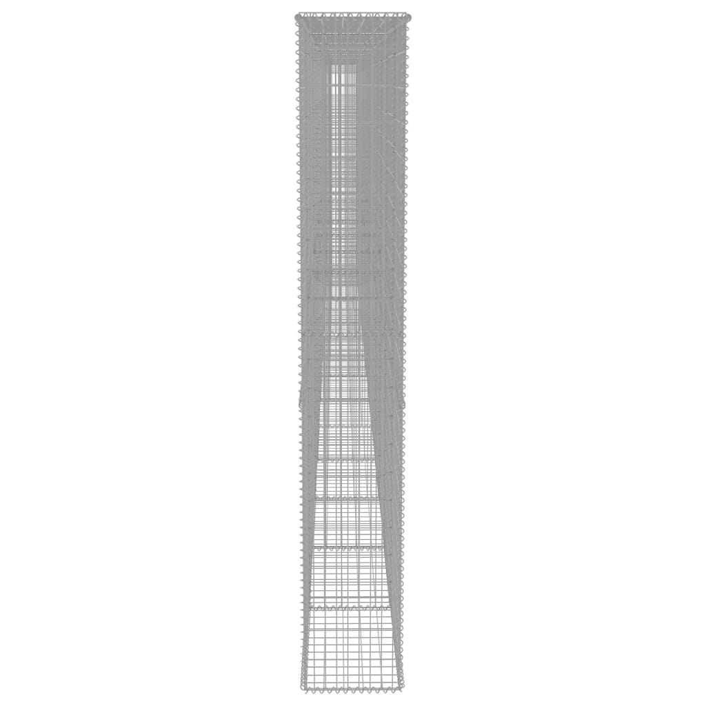 Horganyzott acél gabion fal borítással 900 x 50 x 200 cm 4