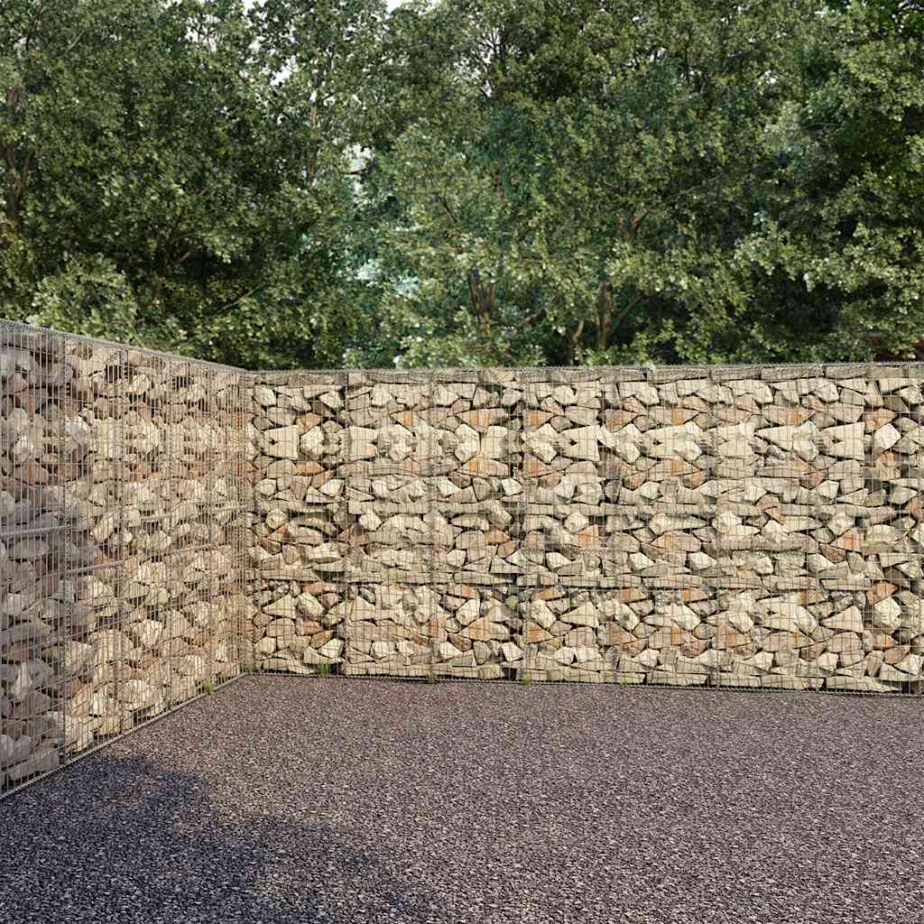 Horganyzott acél gabion fal borítással 900 x 50 x 200 cm