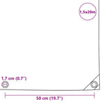 Fehér ponyva 650 g/m² 1,5 x 20 m 6
