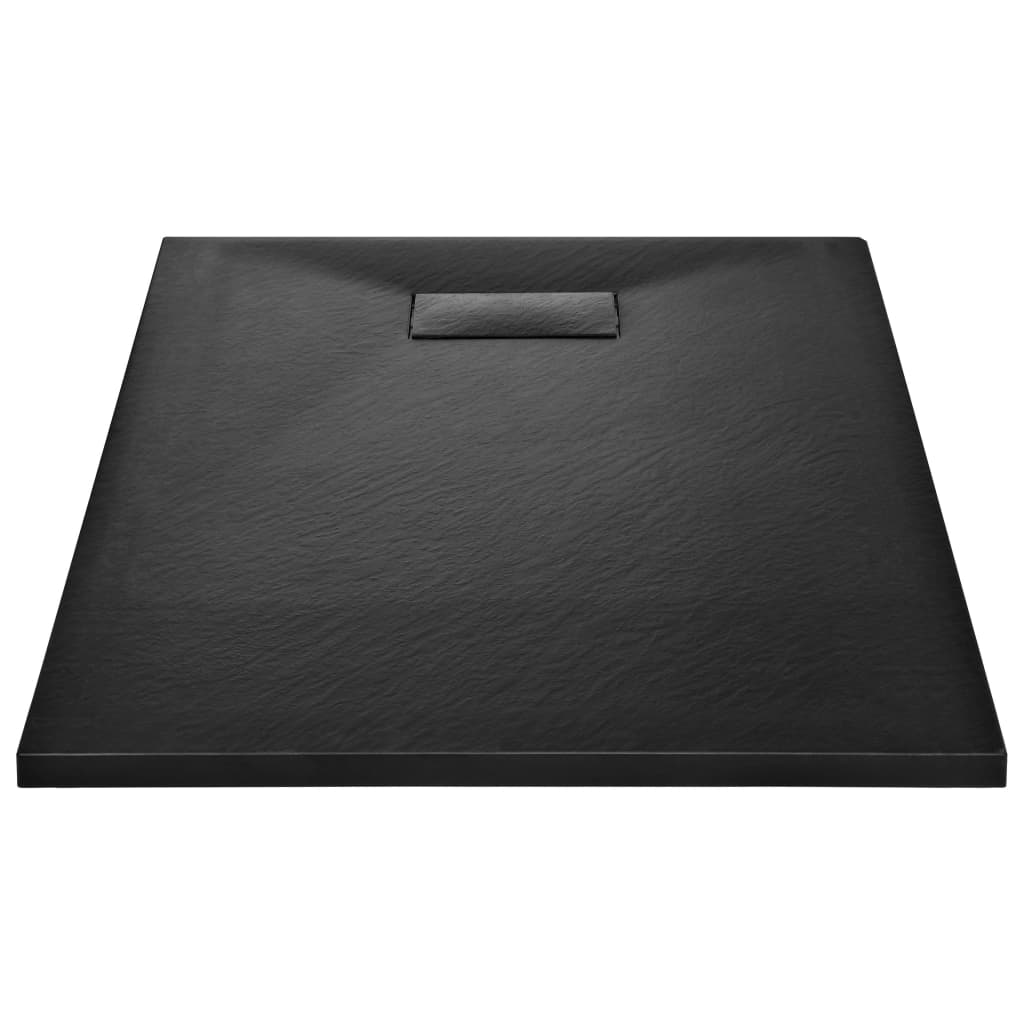 Fekete SMC zuhanytálca 100 x 80 cm 3