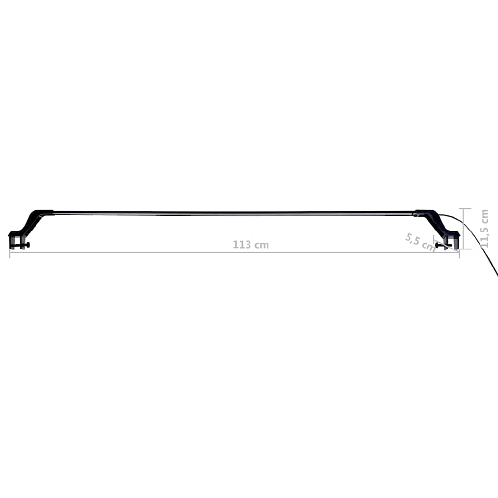Kék és fehér LED-lámpa akváriumhoz szorítókkal 115 - 130 cm 10