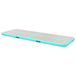 Zöld PVC felfújható tornaszőnyeg pumpával 300 x 100 x 10 cm 4