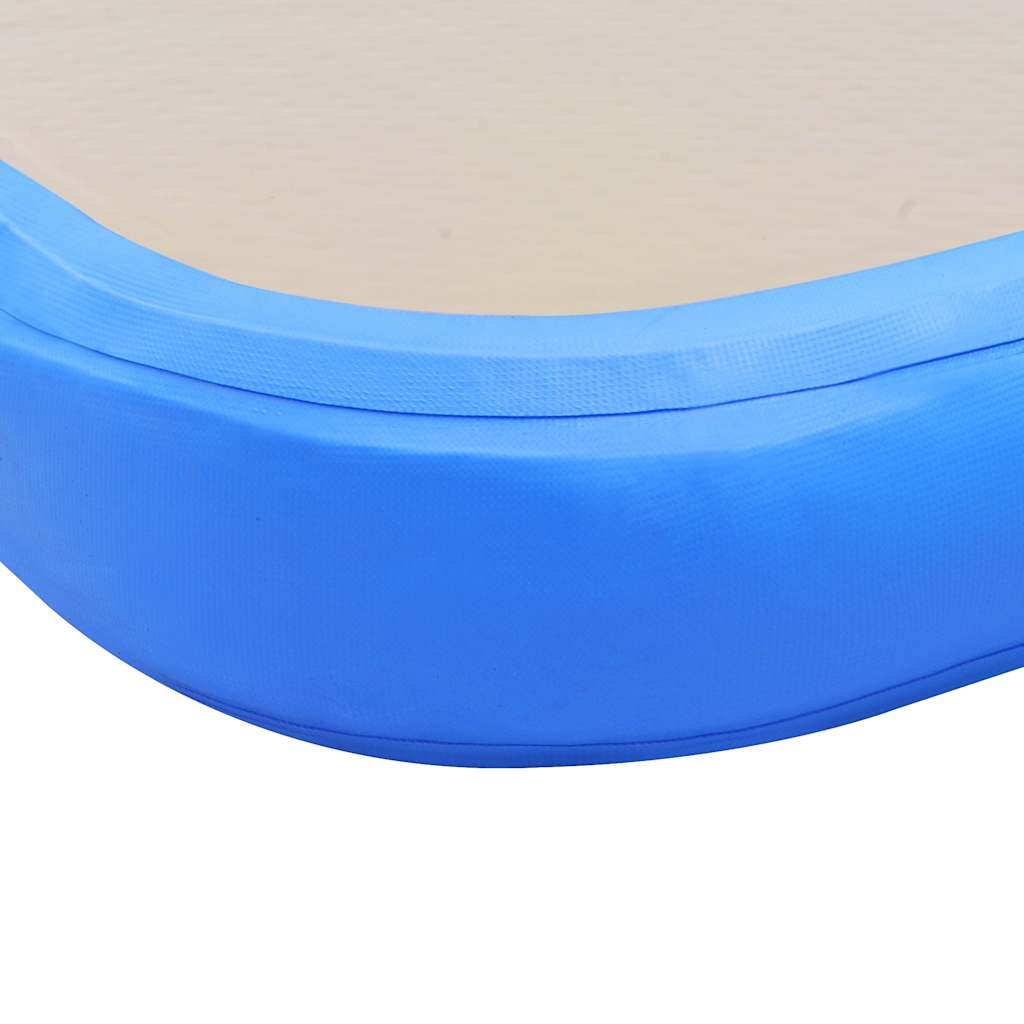Kék PVC felfújható tornaszőnyeg pumpával 800 x 100 x 10 cm 11