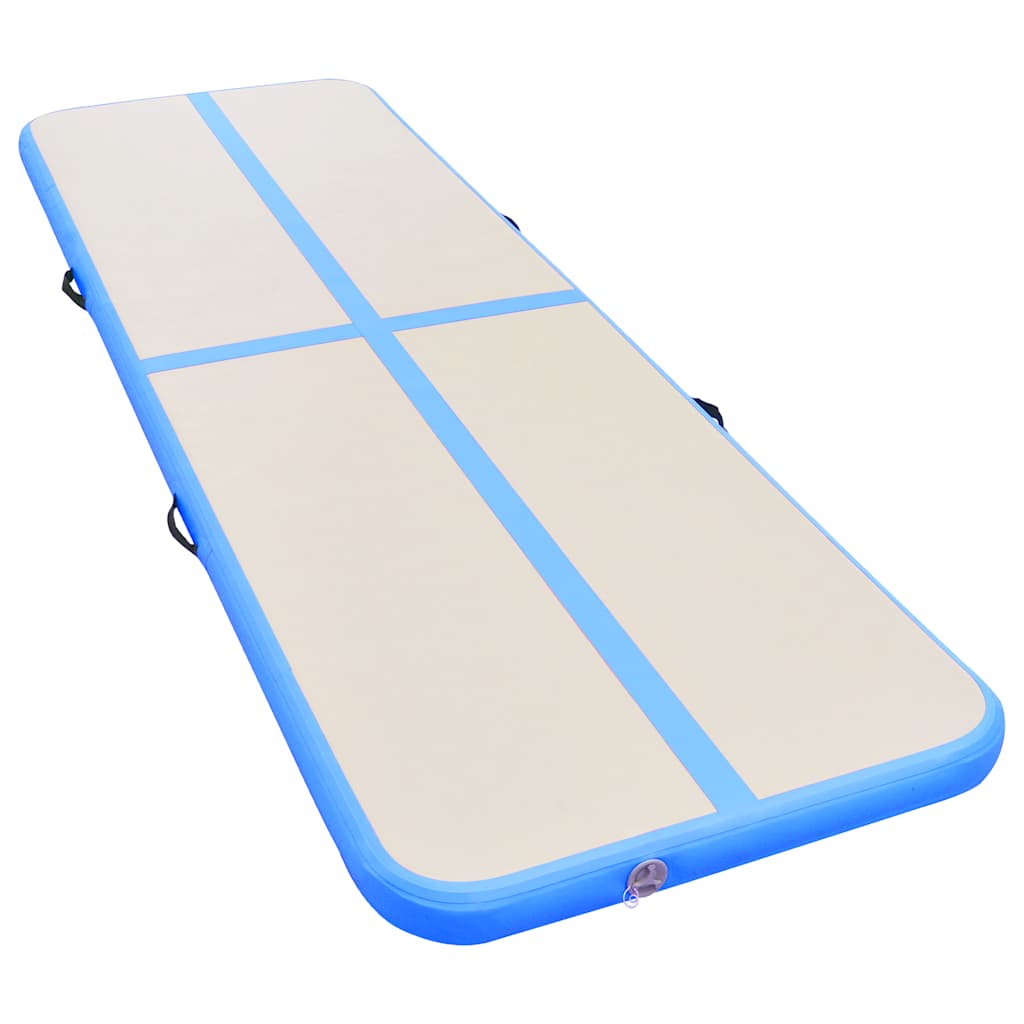 Kék PVC felfújható tornaszőnyeg pumpával 800 x 100 x 10 cm 3