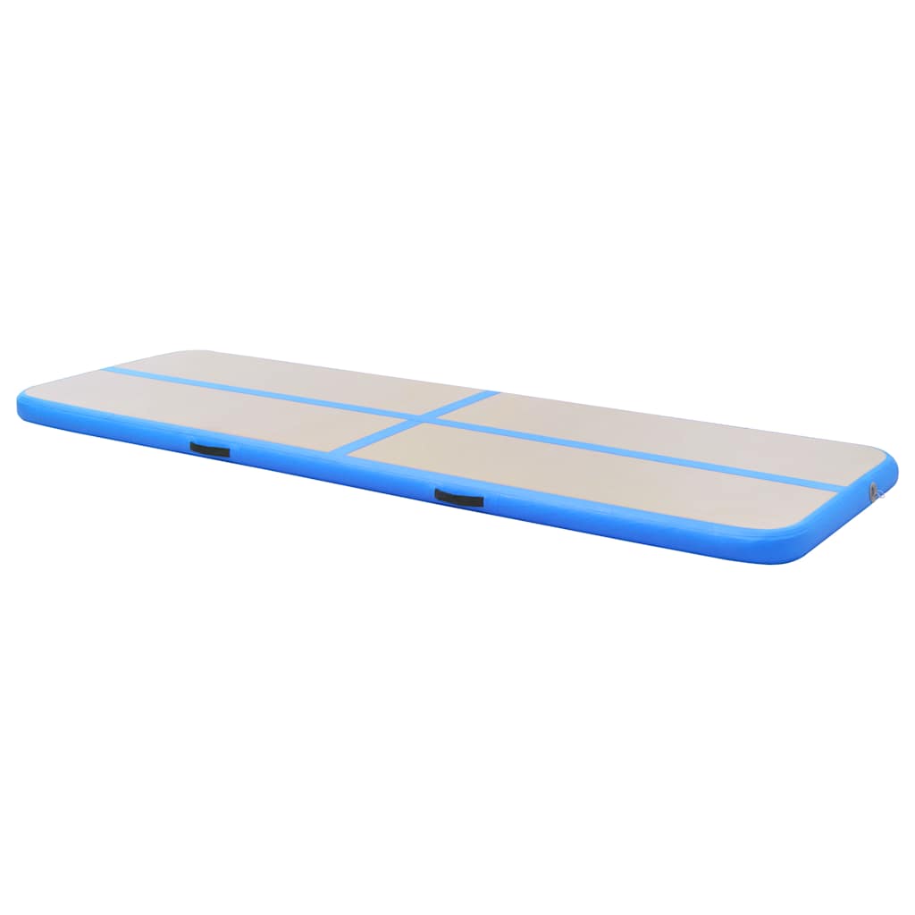 Kék PVC felfújható tornaszőnyeg pumpával 800 x 100 x 10 cm 4