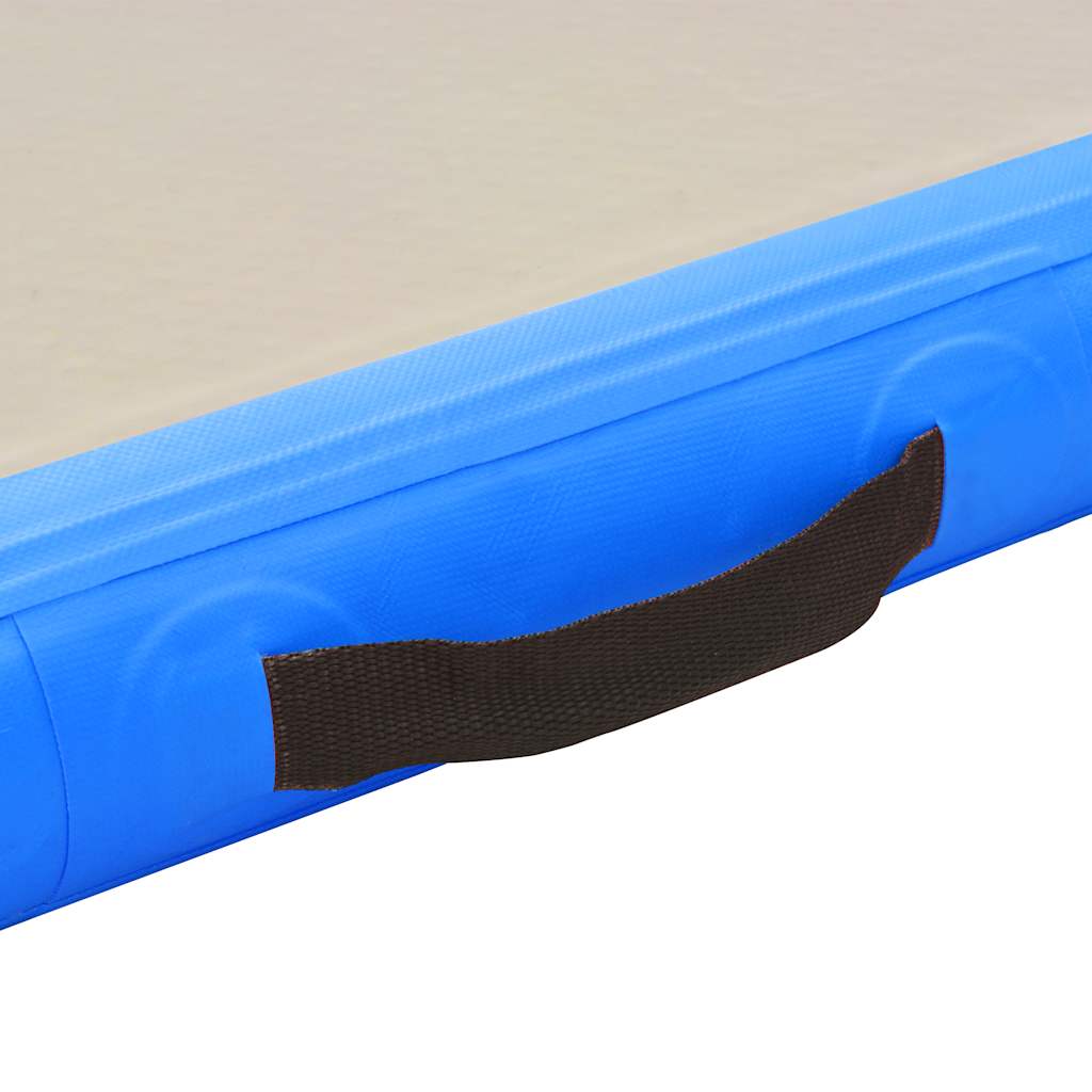 Kék PVC felfújható tornaszőnyeg pumpával 800 x 100 x 10 cm 10