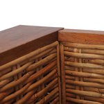 Barna természetes rattan fotel párnával 8