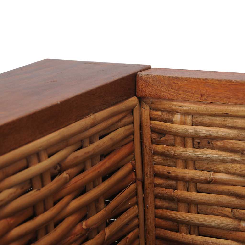 Barna természetes rattan fotel párnával 8