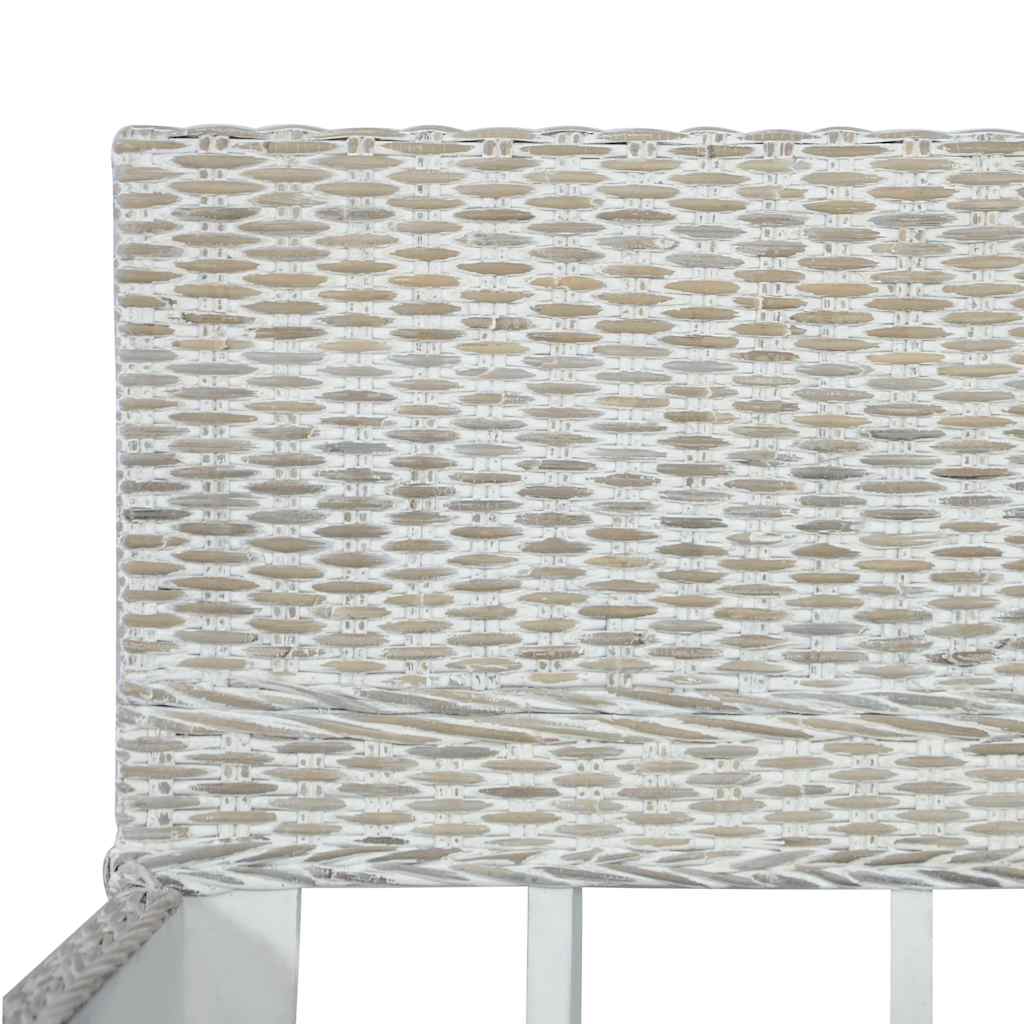 Szürke természetes rattan ágykeret 160 x 200 cm 5