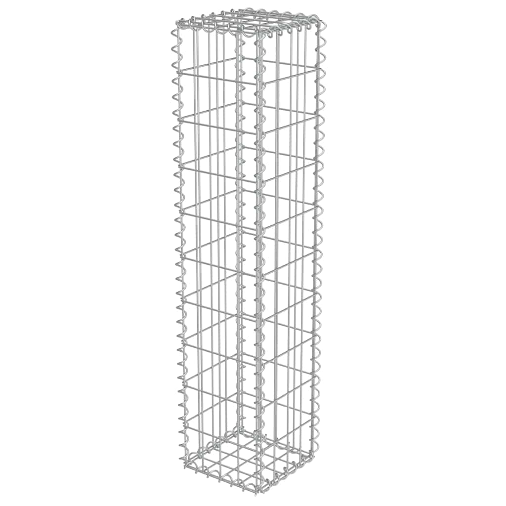 Horganyzott acél gabion fal fedéllel 20 x 20 x 100 cm 2