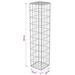 Horganyzott acél gabion fal fedéllel 20 x 20 x 100 cm 6